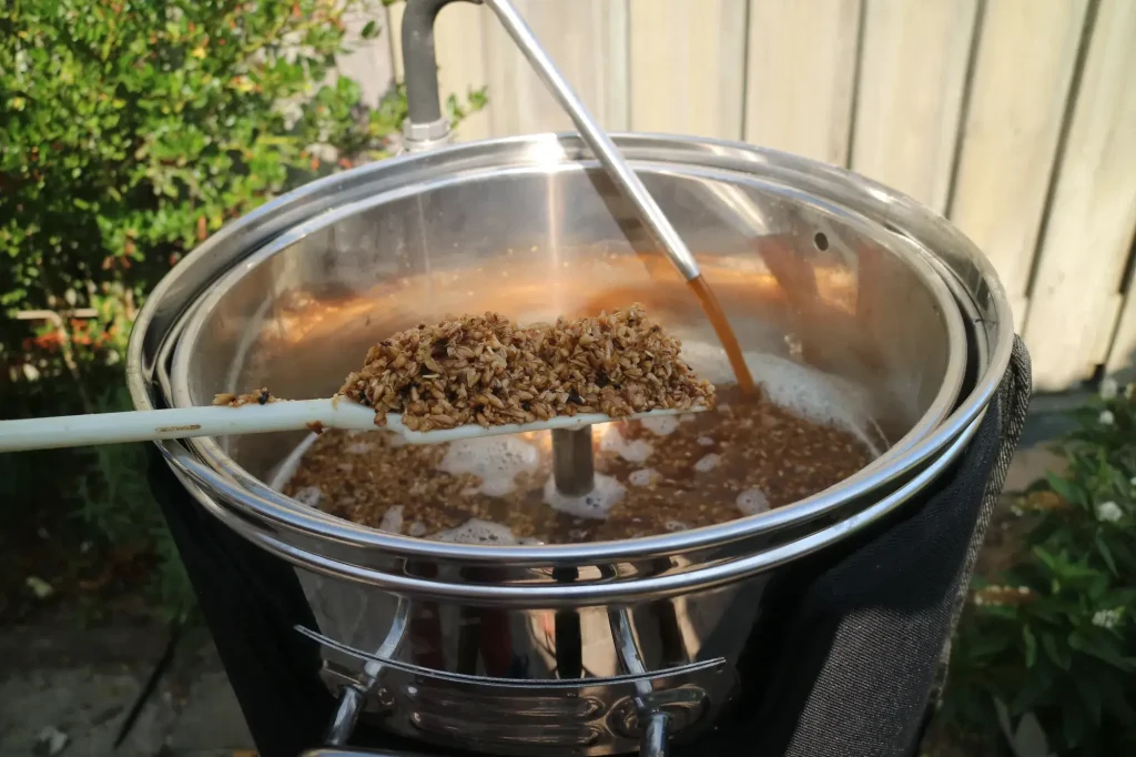 Double mash: brewing heavier beers with large grists